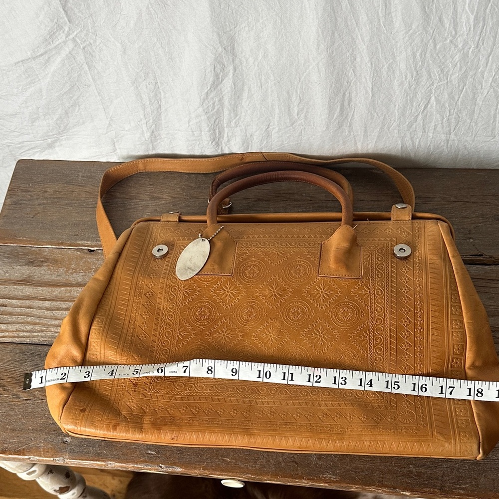 Kenneth Cole Tan Leather Satchel - Picture 7 of 8